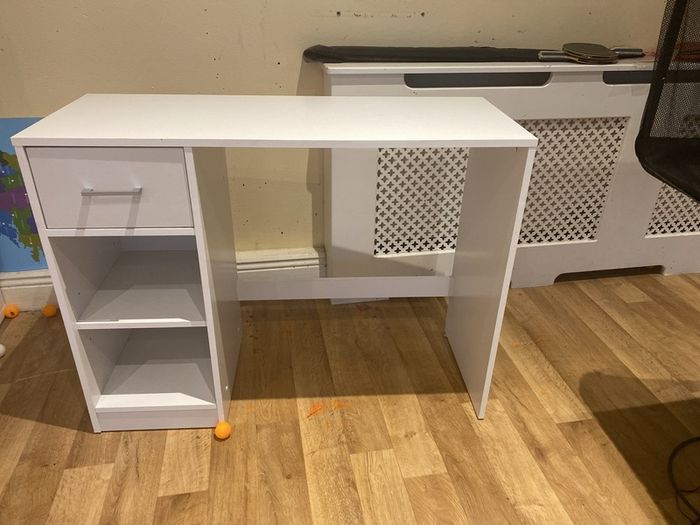 small white desk