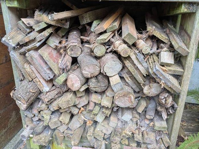 Used decking boards and firewood