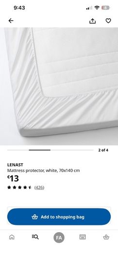 Cot matress and protector