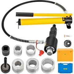 Hydraulic Exhaust Pipe Expander, 4.1 to 10.8 cm size, 10 T Manual Hydraulic Pipe Stretcher w/4 Dies and 2 Storing Case for Copper, Aluminum Tubes in Car Repairing
