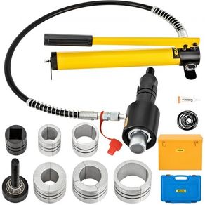 Hydraulic Exhaust Pipe Expander, 4.1 to 10.8 cm size, 10 T Manual Hydraulic Pipe Stretcher w/4 Dies and 2 Storing Case for Copper, Aluminum Tubes in Car Repairing