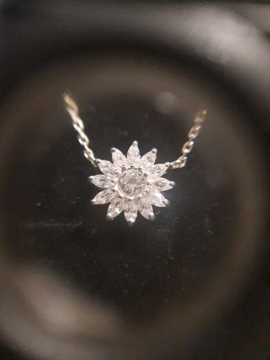 sterling silver flower necklace