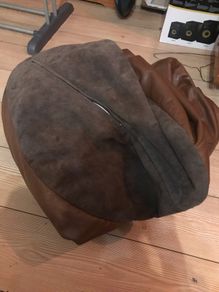 Leather bean bag (brown)