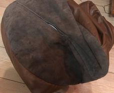Leather bean bag (brown)
