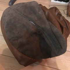 Leather bean bag (brown)