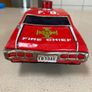 Vintage Tin Battery operated Fire Chief Image 7