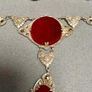 Carnelian & Marcasite Drop Necklace Image 2