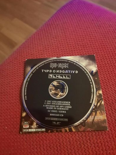Iced Earth-Type O Negative- Promo-3 Inch CD 2007 -Autographed