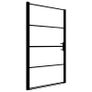 Shower Door Tempered Glass 91x195 cm Black Image 2
