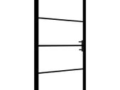 Shower Door Frost Tempered Glass 91x195 cm Black