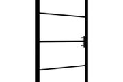 Shower Door Frost Tempered Glass 91x195 cm Black