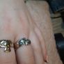 sterling silver ring with blue stones Image 3