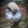 1 reclaimed wild boar tusk from soldered handcrafted 925 silver bracelet Image 4