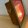 Vintage framed plaster nativity scene light box c1960 Image 2
