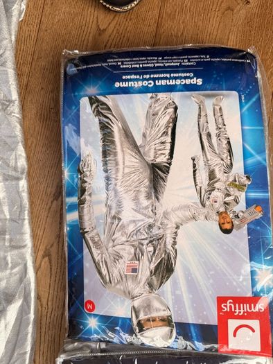 Silver space costume 15euro each