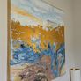 Navy and Gold Canvas 90cm x 90cm Image 2