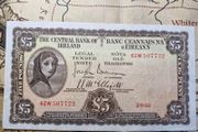 5 Pound Lady Lavery 2/9/52 Irish Note