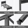 Single Bed Frame with Upholstered Headboard Image 4
