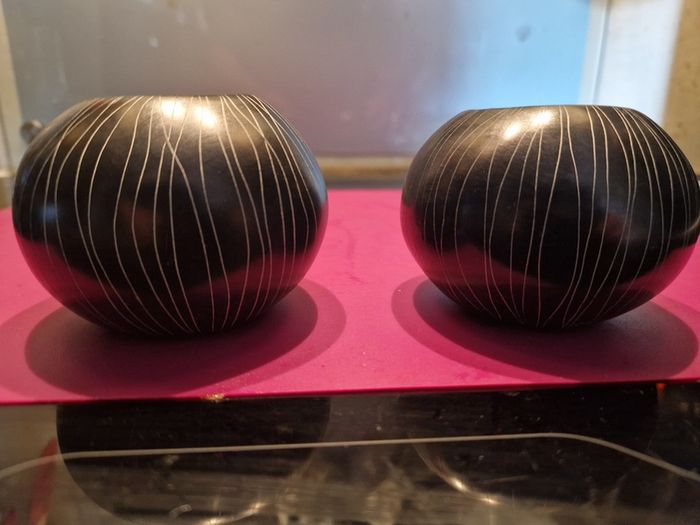 John Rocha Hand Crafted Soap Stone Tea Light Holders