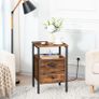 2 Bedside Table, Side Table with Charging Station Image 9