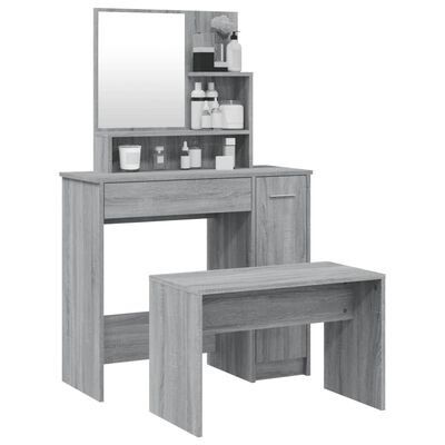 Dressing Table Set Grey Sonoma 86.5x35x136 cm (FREE SHIPPING)