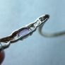Vintage 925 Sterling Silver and Amethyst Bangle Image 6