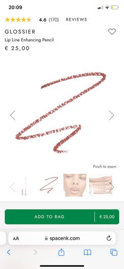 Glossier lip line in buff