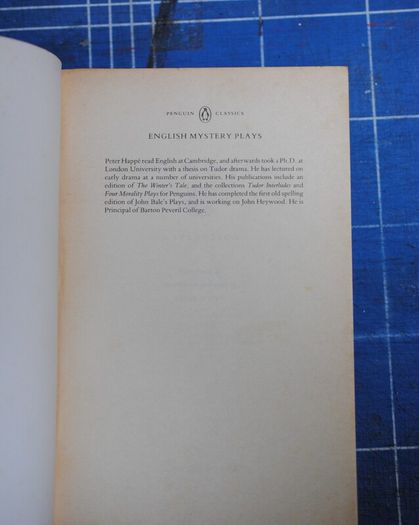 'English Mystery Plays', edited by Peter Happe