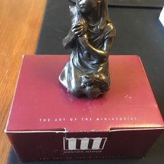 Figurine- Beautiful girl with kitten piece (5 inches tall)