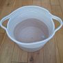 2 X Cream & Gold Storage Baskets Image 3