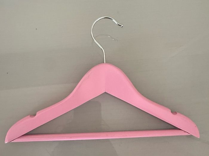 Selection of pink hangers for children