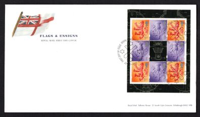 2001 Great Britain "Unseen and Unheard". Century of Royal Navy Submarine Service Definitive Stamp Booklet Pane Royal Mail Addressed First Day Cover (FDC)