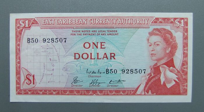 1965 East Carribean One Dollar