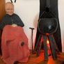 Handmade Old Irish Fireside Scene Image 3