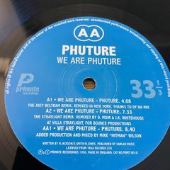 Phuture - We Are Phuture Remixes - 12" Vinyl EP - Includes Joey Beltram Mix - 1996 Primate Recordings