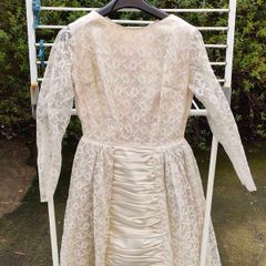 1940's Satin and Lace Dress