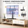 Universal Table Top Pedestal TV Stand for 32"-55" LED Plasma Flat Curved Screens, Height Adjustable TV stand with Tempered Glass Base & Cable Management, Holds 40 KG Max.VESA 400x400mm Image 5