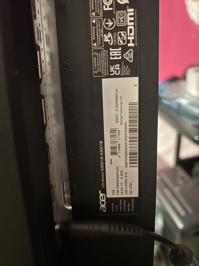 Acer Predator X34 GS 34" 144mhz to 180mhz