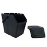 BRAND NEW Set of 3 recycling cubes with capacity of 75 litres of compartment in black color Image 6