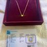 18ct Yellow Gold Solitaire Diamond Necklace Image 4