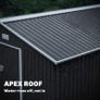13 x 11ft Garden Metal Storage Shed, Outdoor Storage Tool House with Ventilation Slots, Floor Foundation and Lockable Double Doors, Grey Image 5
