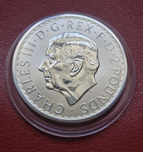 UK 1 oz silver BRITANNIA 2023 2 Pound BU coin