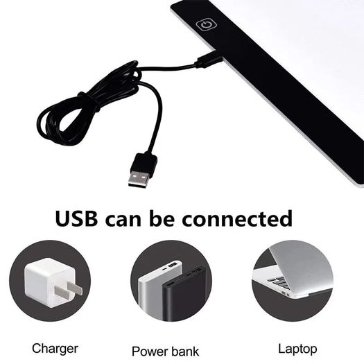 LED Copying Table Children Drawing Board Transparent Copying Table Adjustable Brightness Night Light Notebook