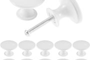 SALE | 12PCS Vintage Cabinet Knobs, Chic Drawer Knobs, Antique Kitchen Cupboard Handles, 30mm Round Furniture Door Knobs, White
