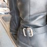 ALDO Black Waterproof Leather Knee-High Riding Boots with Ankle Buckle Image 9