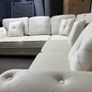 Cream Olympia Chesterfield Fabric Sofa Image 2