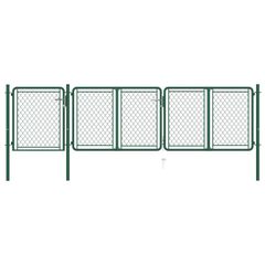Garden Gate Steel 100x395 cm Green