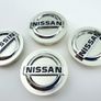 4 x Silver wheel caps NISSAN 60mm  hub 60 Juke Micra Note and others models Image 2