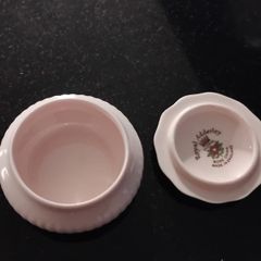 Little pink Royal Adderley bone china trinket dish