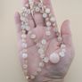 Vintage Himalayan Quartz with Rosary Big Quartz Pendant Beaded Necklace Image 9